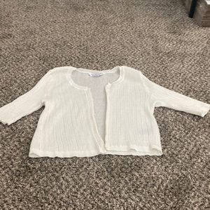 Peter Nygard white fitted 3 button shrug. Sz M. EUC